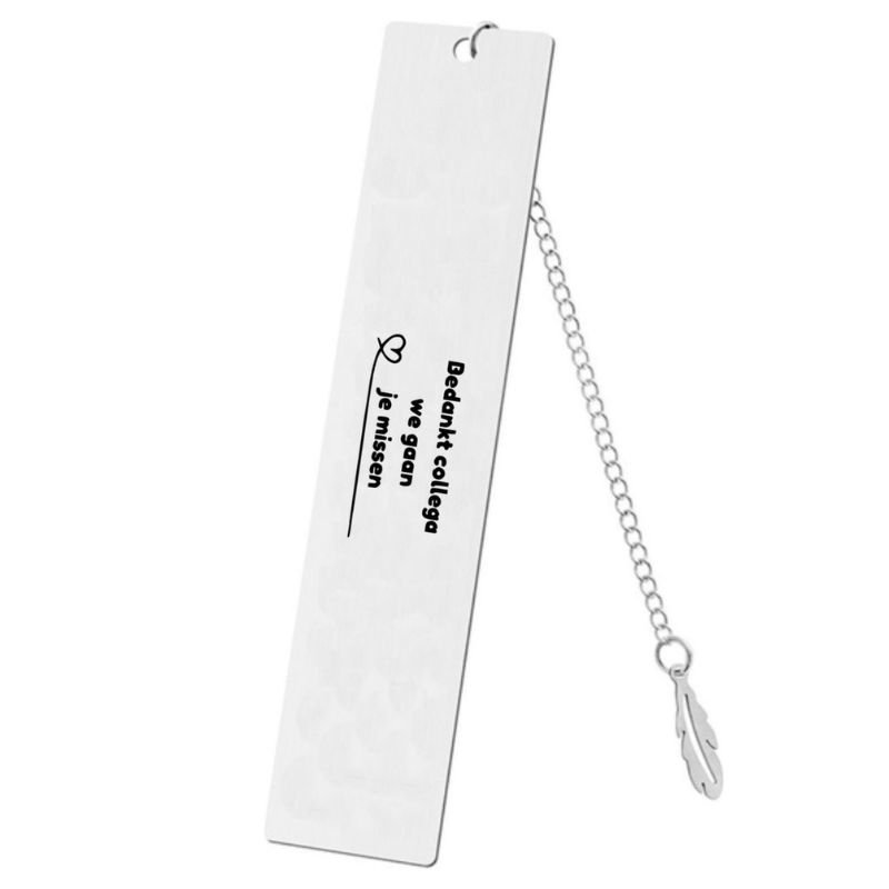 Boekenlegger - Bladwijzer bedankt collega we gaan je missen