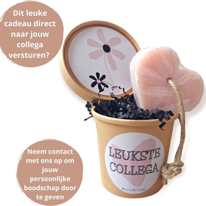Potje Met Hartjeszeepje voor leukste collega