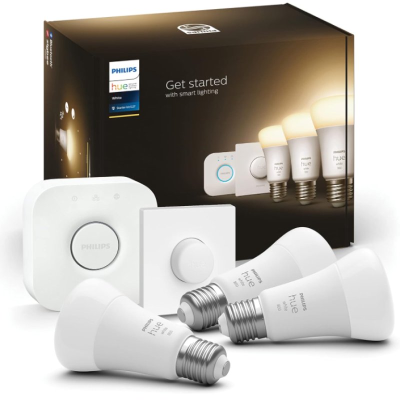 Philips Hue Starterkit - 3 Lampen  Dimbaar - Verbind met Bluetooth of Hue Bridge - Werkt met Alexa en Google Home