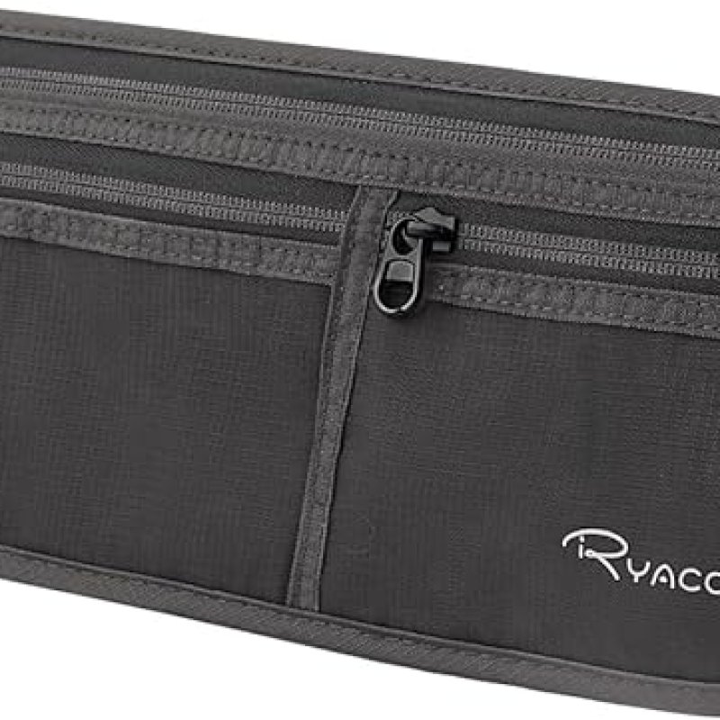 Veilig Verborgen reispaspoort Portemonnee - Travel Money Belt, RFID-heuptas voor hardlopen, fietsen, wandelen - Duurzaam Comfortabel Lichtgewicht