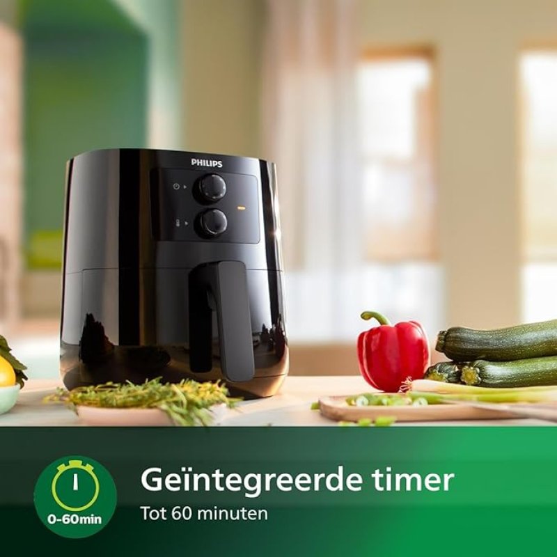 Philips Essential Airfryer - apid Air-Technologie, Zwart (HD9200/90)