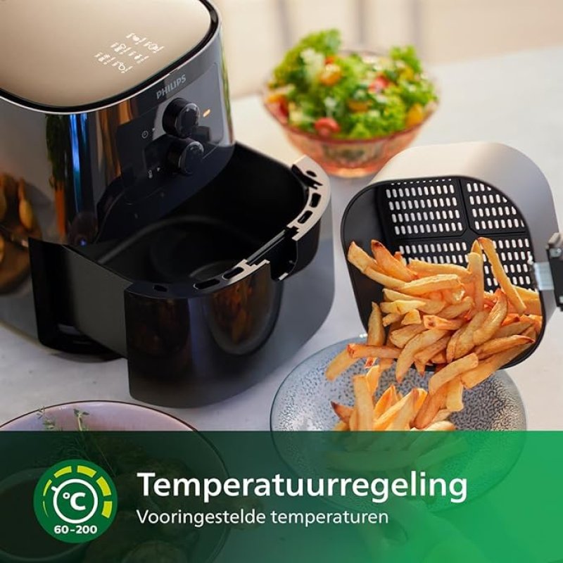 Philips Essential Airfryer - apid Air-Technologie, Zwart (HD9200/90)