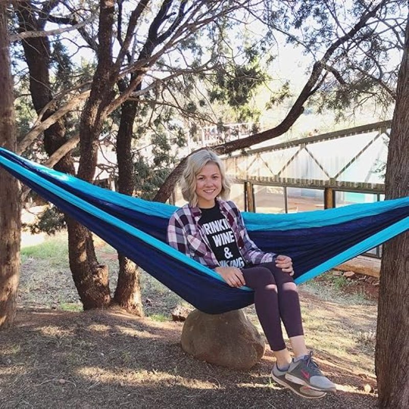 Hangmat super Lichtgewicht Draagbare Parachute Hangmat met Twee Boom Bandjes